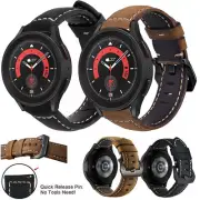 For Samsung Galaxy Watch 3 45MM / 46mm Vintage Genuine Leather Watch Band Strap