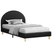 ALFORDSON Bed Frame Arched Base Black King Single