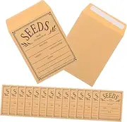 jojofuny 50Pcs Envelopes Resealable Paper Packets for Seeds Storage Self Adhesive Containers Easy Access Organization for Garden Use