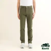 在飛比找momo購物網優惠-【Roots】Roots 男裝- PARK平織長褲(橄欖綠)