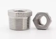304 Stainless Steel Hex NPT 1/4" Male to 1/2" Female BSPP Thread Adapter Coupler