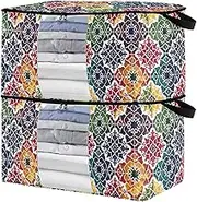 sanluoli 90L 2 Pack Under Bed Toy Storage with Reinforced Handles, clear window Closet Organizers And Storage Bins