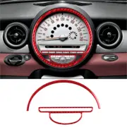 Red Carbon Fiber Interior Speedometer&Radio Console Cover Trim For Mini Cooper (for: Mini)