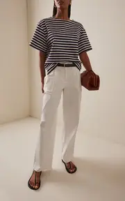 [Matteau] High-Rise Stretch-Cotton Pants