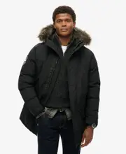 Everest Faux Fur Parka Jacket | Jet Black