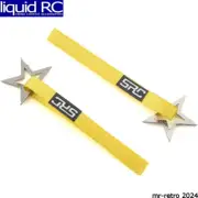 SIDEWAYS RC -TSL-STARH-YL Scale Drift Nylon Tow Strap w/Star Hook (Yellow) (2)