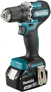 [Makita] DDF487RFE3 Cordless Drill 18 V - 3.0 Ah, Batteries and Charger in Transport Case, Petrol Black
