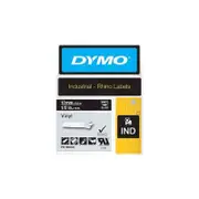 Dymo Rhino Industrial Vinyl Label - White on Black - 12mm x 5.5m - 1805435