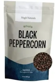 Naturals Black Peppercorn (whole), Exclusive Cambodian Memot Black Pepper