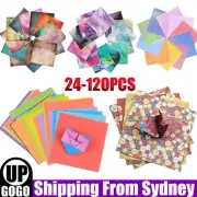 24-120X Square Colored Origami Glitter Folding Paper DIY Crafts Tool Gift Manual