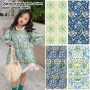 1*1.1M Thin Retro Cotton Floral Jacquard Fabric Yarn-Dyed Patterned Fabric DIY.