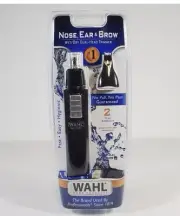 Brand New WAHL Nose Ear Brow Hair WET/DRY Dual-Head Trimmer Factory Sealed