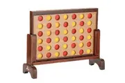 Mini Four In A Row Polished Hardwood 52x16x40cm Outdoor/Indoor Jenjo Boardgame