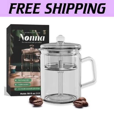 Classic Borosilicate Glass Percolator - Manual, BPA-Free Coffee Brewer, 6 Cups