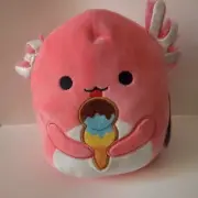 New Squishmallows ~ ARCHIE ~ 7.5" Squishmallow Plush Pink Axolotl Ice Cream