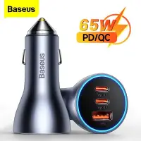 在飛比找蝦皮商城優惠-倍思 Baseus 65W 車充 雙 Type-C + US