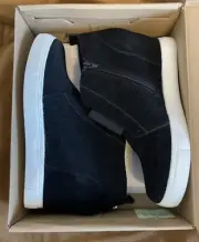 Steve Madden Ladies Wedge Heel Sneaker Shoes Size 10 Zipper - BLACK