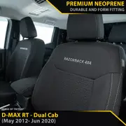 Isuzu D-MAX RT Dual Cab Premium Neoprene 2x Front Seat Covers (Made to Order)