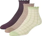 [TED BAKER] Women's 3 Pack Ruffle Anklet Socks