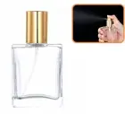 Refillable Perfume Atomizer Empty Glass Spray Transparent Portable Gold 100ml