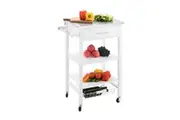 Shangri-La Kingston Stainless Steel Kitchen Trolley (White)