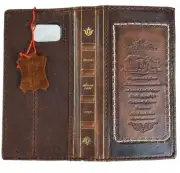 Genuine Leather case for Iphone 14 13 12 15 16 Pro Max Wallet Book Bible Stamp