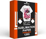 MECOLOUR Sublimation Paper -150 Sheets 120gsm 8.5” x 11”Heat Transfer Paper Work with Sublimation Ink and Epson HP Canon Sawgrass Inkjet Printers for Mugs T-Shirts Light Fabric and Sublimation Blanks