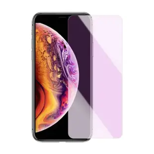 iPhone XS Max 藍紫光非滿版9H防刮手機保護膜(3入 XSMax鋼化膜 XSMax保護貼)