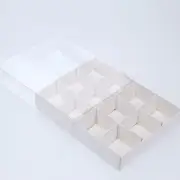 100 Pack of White Card Chocolate Sweet Soap Product Retail Gift Box - 12 bay