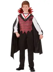 Dracula Tween Boys Vampire Fancy Dress Costume