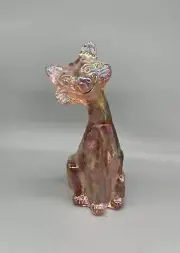 Fenton Art Glass Mould 11” Rose Carnival Alley Cat By Mosser