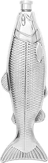 Outset Travel Flask, Stainless Steel Fish Travel Flask, 4 Ounce Capacity