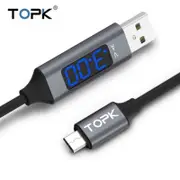 Ac32 Micro Usb Type C Cable Voltage And Current Display Fast Charging Data Sync Grey For 1M Cables & Adapters