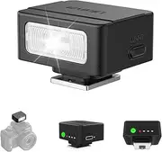[ULANZI] SL01 Mini Flash, GN8 Camera Flash Light with 4 Levels, Rechargeable Battery, Compatible with Canon, Fuji, Sony, Nikon, and Other SLR Digital Cameras, Compact Speedlight for Photography