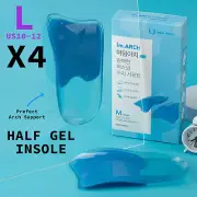 4X Pair Insoles Shoe Inserts Arch Support Plantar Fasciitis Foot Pad Gel Half L