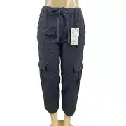 Zara Women's Urban 8 Pocketed Gray Baggy Cargo Pants Sz XS - NWT