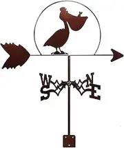 Metal Weathervane,Weather Vane Metal Weathervane with Coating Practical Wind Vane Outdoor Roof Garden Decor Yard Wind Direction Indicator