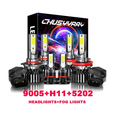 Para For GMC Yukon XL 2015-2019 faros LED y bombillas antiniebla Combo
