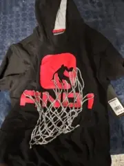 And1 Bank Shoot Hoodie Dribble BasketballMens Size Medium M Black Pullover - NEW
