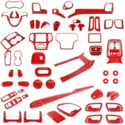 Red Interior Dash Decor Door Panel Cover Trims for Jeep Grand Cherokee 2011-2021 (for: Jeep)