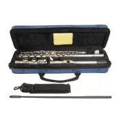 Guarantee Quality Band Approved Nickel Plated Flute w Carrying Case Sky Blue