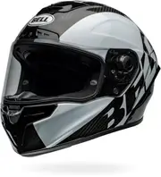 Bell Race Star DLX Flex Offset, full face helmet , color: Black/White , size: L