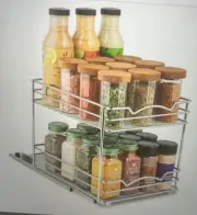 Spice Rack Organizer for Cabinet Heavy Duty - Pull Out Spice Rack 8”x10”x9”