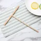 T Shape Crepe Maker Non-Stick Wooden Spreader Pancake Batter Spreader Stick Wood