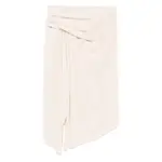 [Francesco Murano] Francesco Murano Draped Asymmetric Skirt 44 IT NEUTRALS