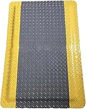 Heavy Duty Diamond Plate Pad, Anti-Fatigue Conductive Mat,20Mm Thick Soft Sponge Ergonomic Mat,Non Slip Waterproof Floor Mats for Commercial&Industrial Work(Grey)(100×140Cm)