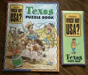 Vintage HIGHLIGHTS WHICH WAY USA? Texas State Facts Puzzle Book & Map