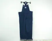 Worker Dungarees Blue worker Bibs 3XL Cotton Overalls Utility Work Pants VTG