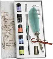 Binxind 13Pcs Antique Quill Dip Pen Fountain Pen Pen Set Writing Ink Set Stationery Gift Box with Nib Wedding Gift Quill Pen