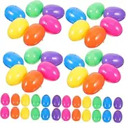 Abaodam 50Pcs Fillable Plastic Easter Eggs Decorative Eggs for Easter Party Favors Candy Boxes Egg Hunts for Activities and Celebrations